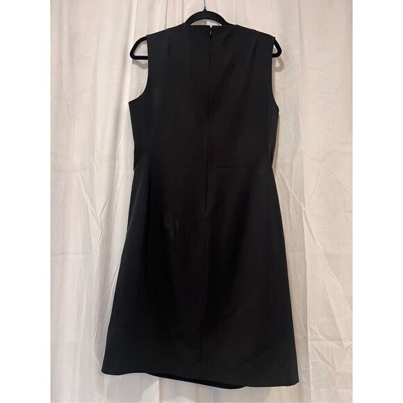 Theory Women's Black Wool Sleeveless Shift Dress Size 12 NWOT D059 - Picture 6 of 9